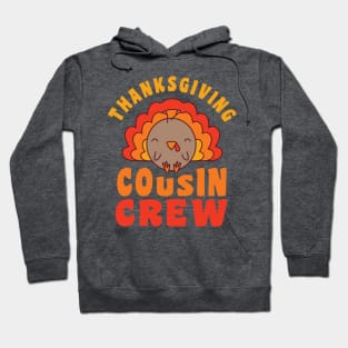 Thanksgiving Cousin Crew Matching Family Group Kawaii Turkey Hoodie